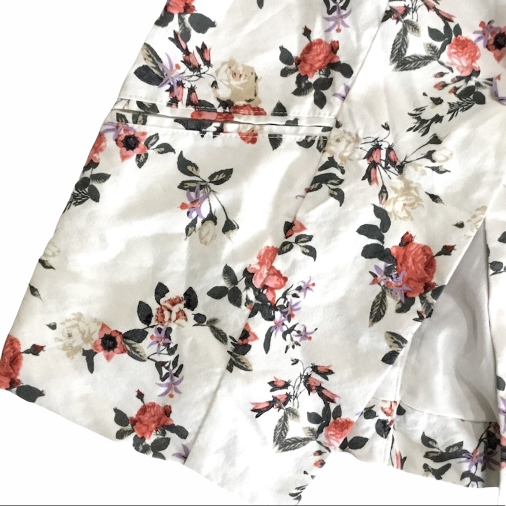 NWOT Inc Linen Blend Rose Floral Blazer  Closeout - Picture 6 of 11